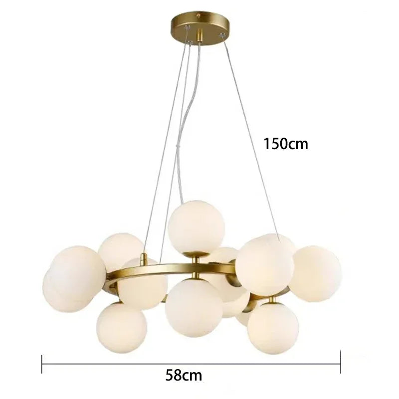 Tidal Vibes Modern Glass LED Pendant Light Indoor