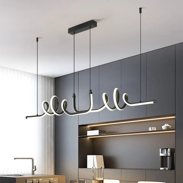 Tidal Vibes pendant-light-black-led-chandelier-modern-minimalist-dinin