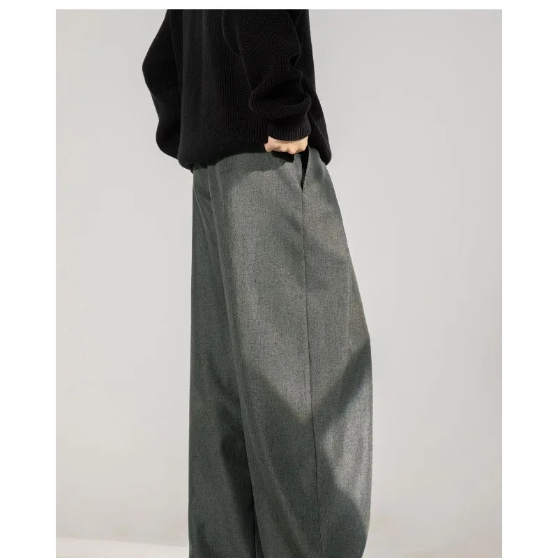 Tidal Vibes mens-wide-leg-trousers-high-waist-pleated-casual-pants