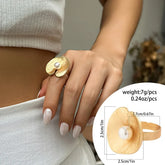 Tidal Vibes irregular-chunky-big-geometric-gold-silver-color-rings-for-women-