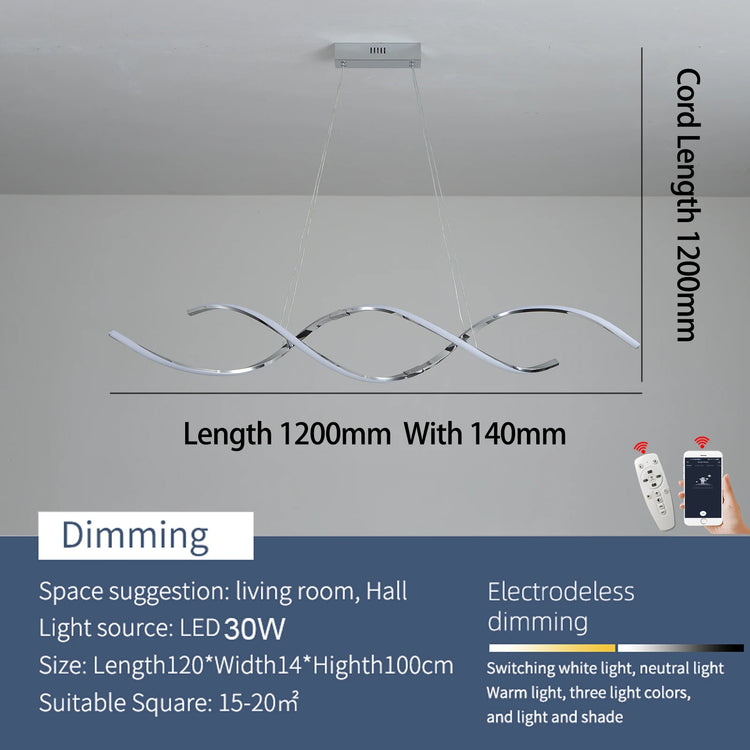 Tidal Vibes pendant-lights-modern-simple-dining-room-lights-for-kitchen-long