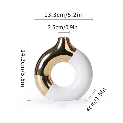 Tidal Vibes Ceramic Flower Vases For Living Room Luxury