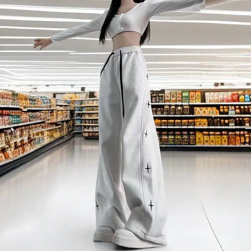 Tidal Vibes wide-leg-trousers-for-women-spring-summer-loose-thin-style