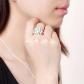 Tidal Vibes 925 Silver Rose Flower Jewelry Set Women