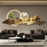 Tidal Vibes nordic-wall-clock-in-the-living-room-led-wall-corner-clock