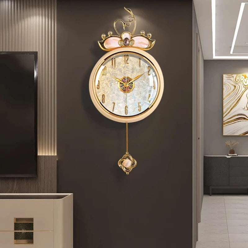 Tidal Vibes nordic-round-wall-clocks-modern-luxury-living-room