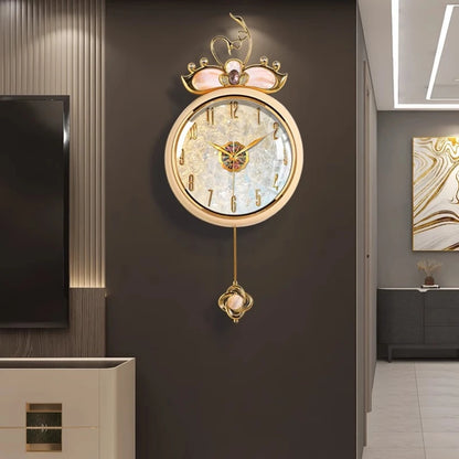 Tidal Vibes nordic-round-wall-clocks-modern-luxury-living-room