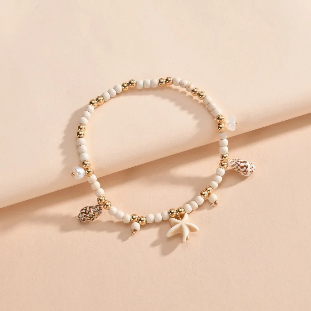 Tidal Vibes Vintage Layered Anklet Bracelets Women