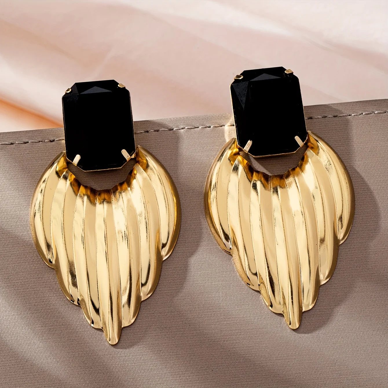 Tidal Vibes Arabic Metal-Style Earrings Women