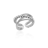 Tidal Vibes Gold Heart Stainless Steel Ring Women
