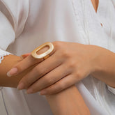 Tidal Vibes exaggerated-big-hollow-out-geometric-oval-rings-