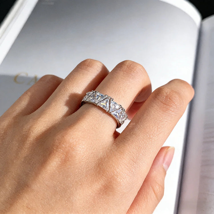 Tidal Vibes geometric-ring-simple-band-versatile-minimalist-hand-fashi