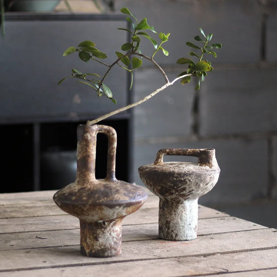 Tidal Vibes ceramic-vase-retro-nostalgic-rough-clay-pottery-vases-vintage-handmade-style
