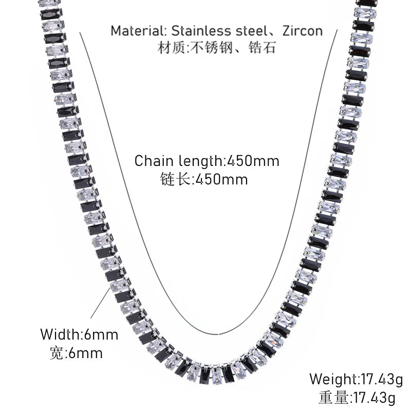 Tidal Vibes Tennis Necklace Set Women Girls Zircon