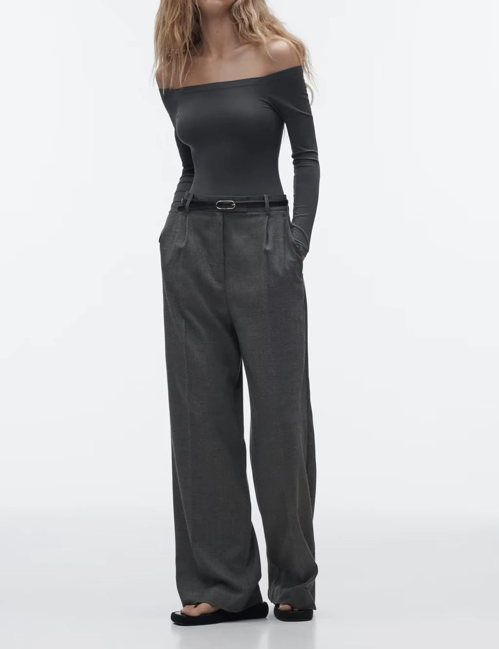 Tidal Vibes high-waist-wide-leg-pants-bla-loose-profional