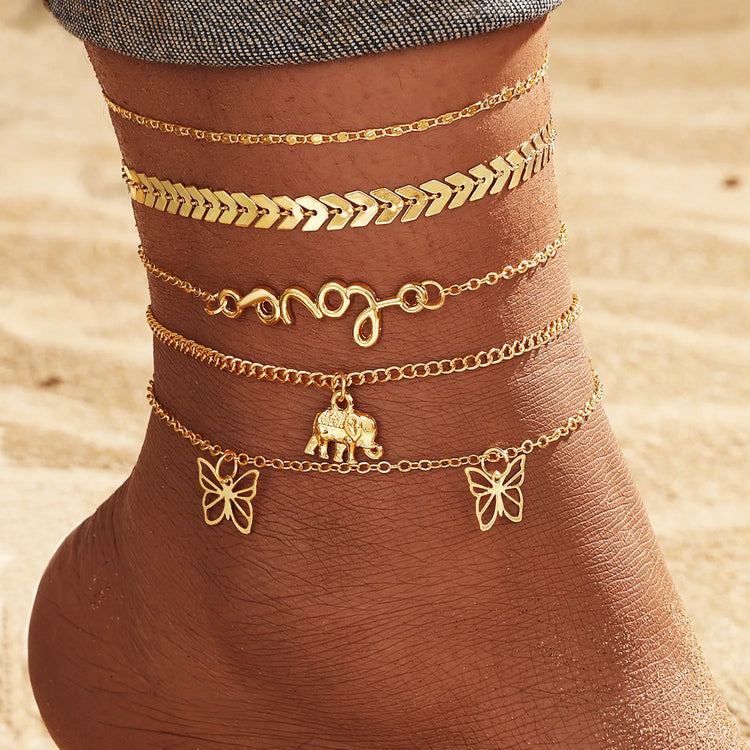 Tidal Vibes 18K Gold Plated Anklet Bracelet Women