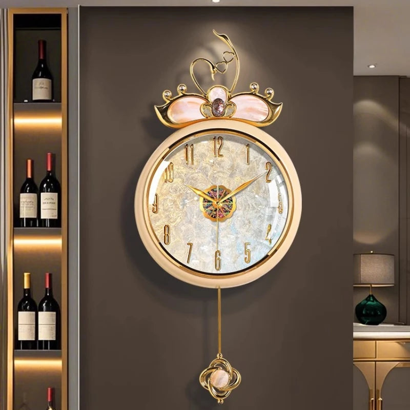 Tidal Vibes nordic-round-wall-clocks-modern-luxury-living-room