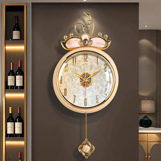 Tidal Vibes nordic-round-wall-clocks-modern-luxury-living-room