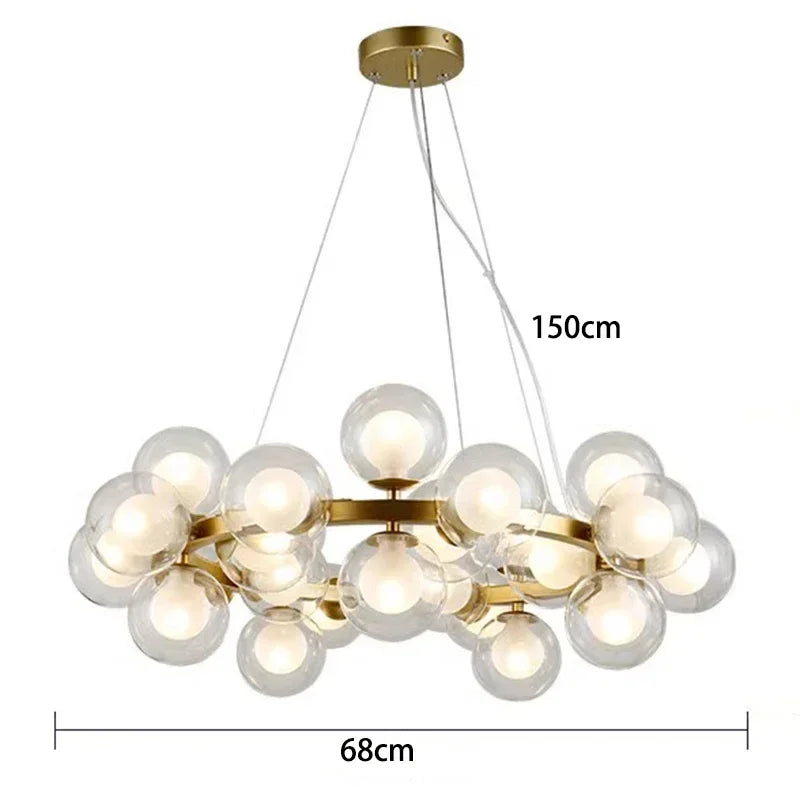 Tidal Vibes Modern Glass LED Pendant Light Indoor