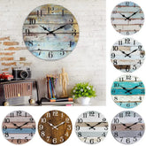 Tidal Vibes wooden-wall-clock-number-wall-clock-vintage-rustic-wood-wall-clock