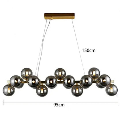 Tidal Vibes Modern Glass LED Pendant Light Indoor