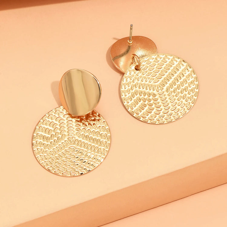 Tidal Vibes Bohemian Geometric Round Earrings Women