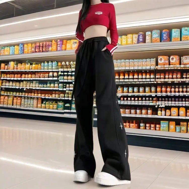 Tidal Vibes wide-leg-trousers-for-women-spring-summer-loose-thin-style