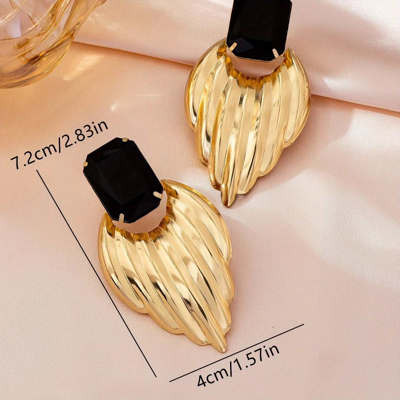 Tidal Vibes Arabic Metal-Style Earrings Women