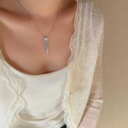 Tidal Vibes fashionable-fringed-necklace-womens-long-style-pendan