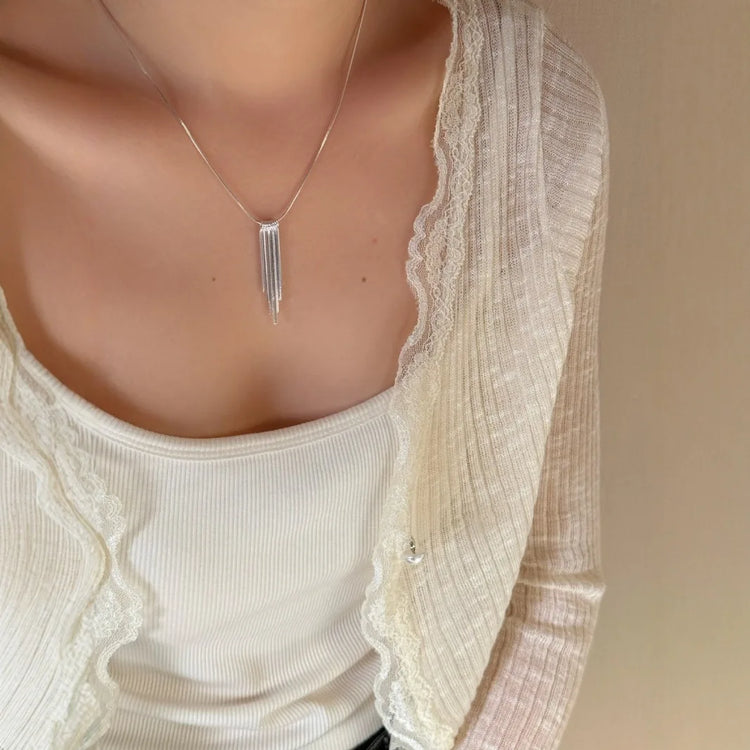 Tidal Vibes fashionable-fringed-necklace-womens-long-style-pendan