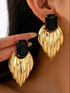 Tidal Vibes Arabic Metal-Style Earrings Women