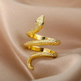 Tidal Vibes Gold Heart Stainless Steel Ring Women
