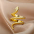 Tidal Vibes Gold Heart Stainless Steel Ring Women