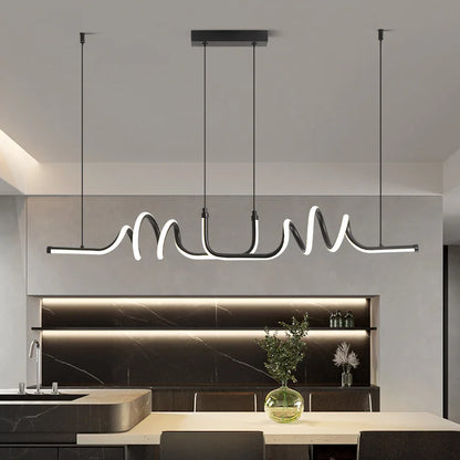 Tidal Vibes pendant-light-black-led-chandelier-modern-minimalist-dinin