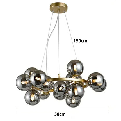 Tidal Vibes Modern Glass LED Pendant Light Indoor