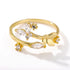 Tidal Vibes fresh-flower-adjustable-zircon-ring-for-women