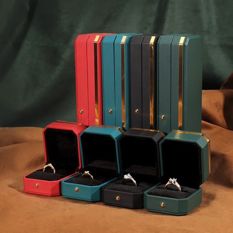 Tidal Vibes octagon-pu-leather-jewelry-box