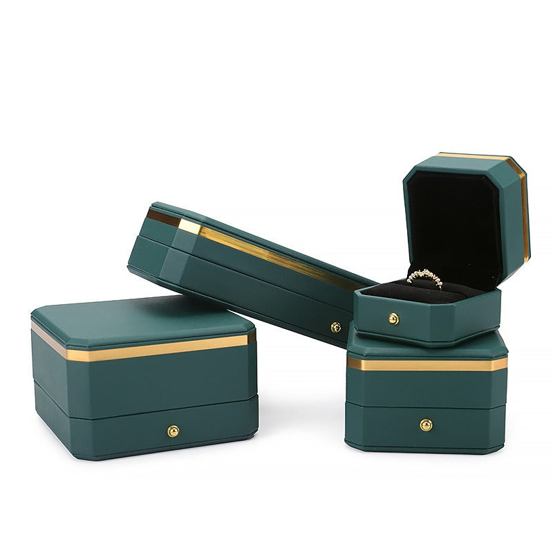 Tidal Vibes octagon-pu-leather-jewelry-box